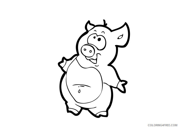 Pig Coloring Pages Animal Printable Sheets Pigs for kids 2021 3918 Coloring4free