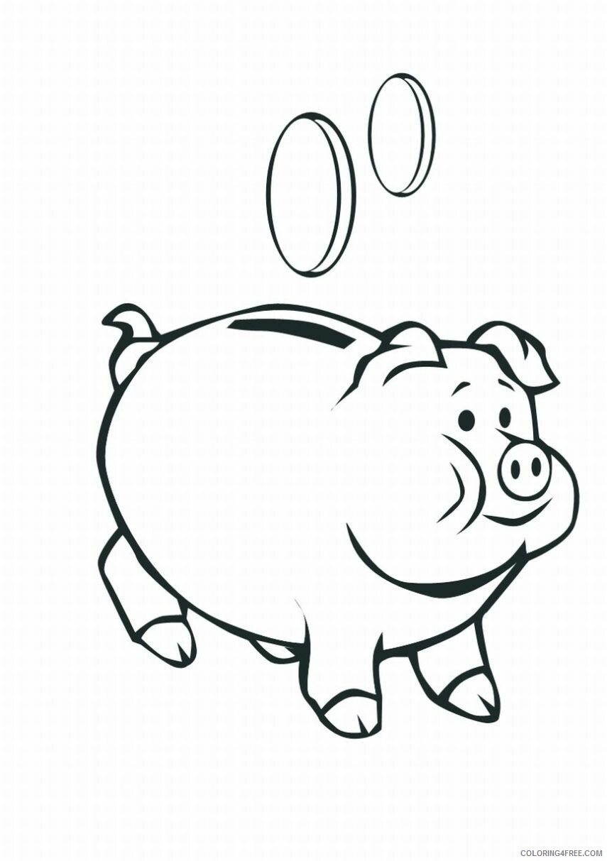 Pig Coloring Pages Animal Printable Sheets pig 3 2021 3895 Coloring4free