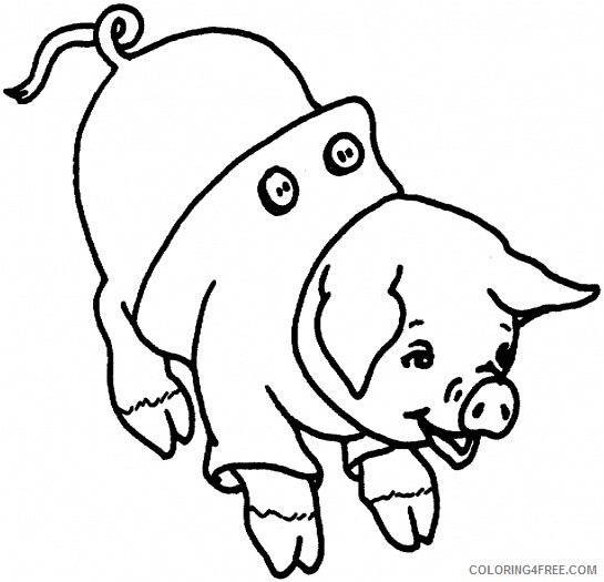 Pig Coloring Pages Animal Printable Sheets pig 5 2021 3898 Coloring4free