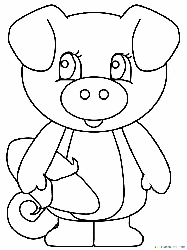 Pig Coloring Pages Animal Printable Sheets pig5 2021 3897 Coloring4free