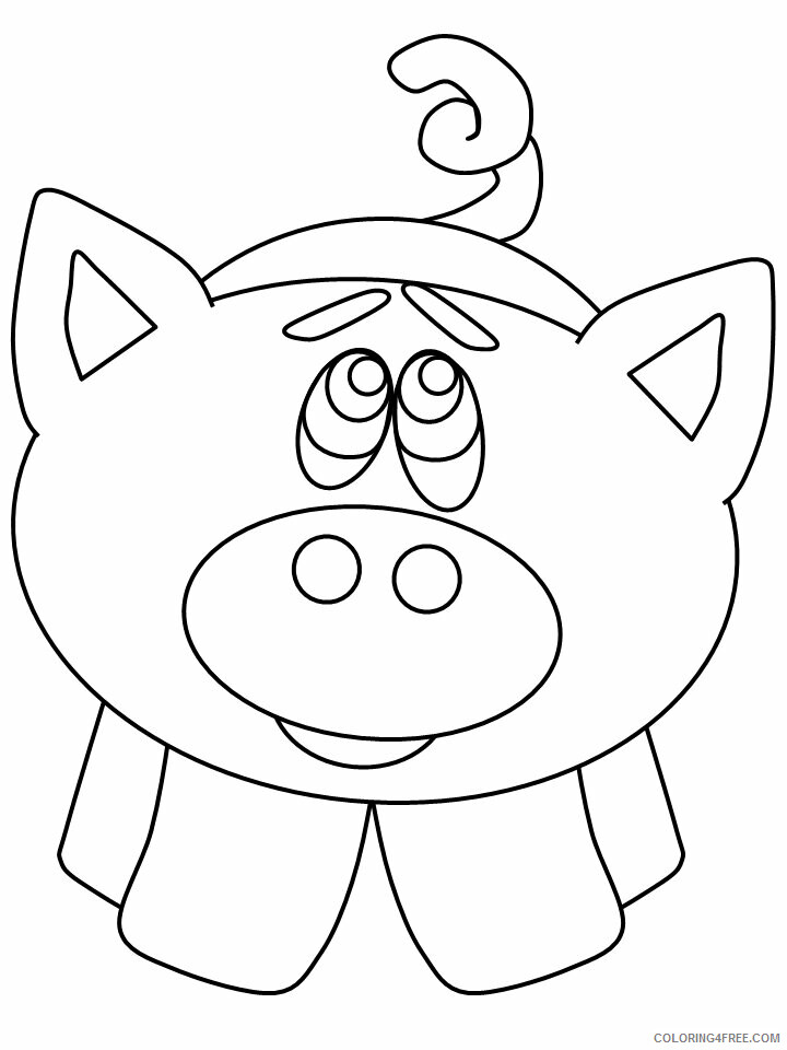 Pig Coloring Pages Animal Printable Sheets pig8 2021 3900 Coloring4free
