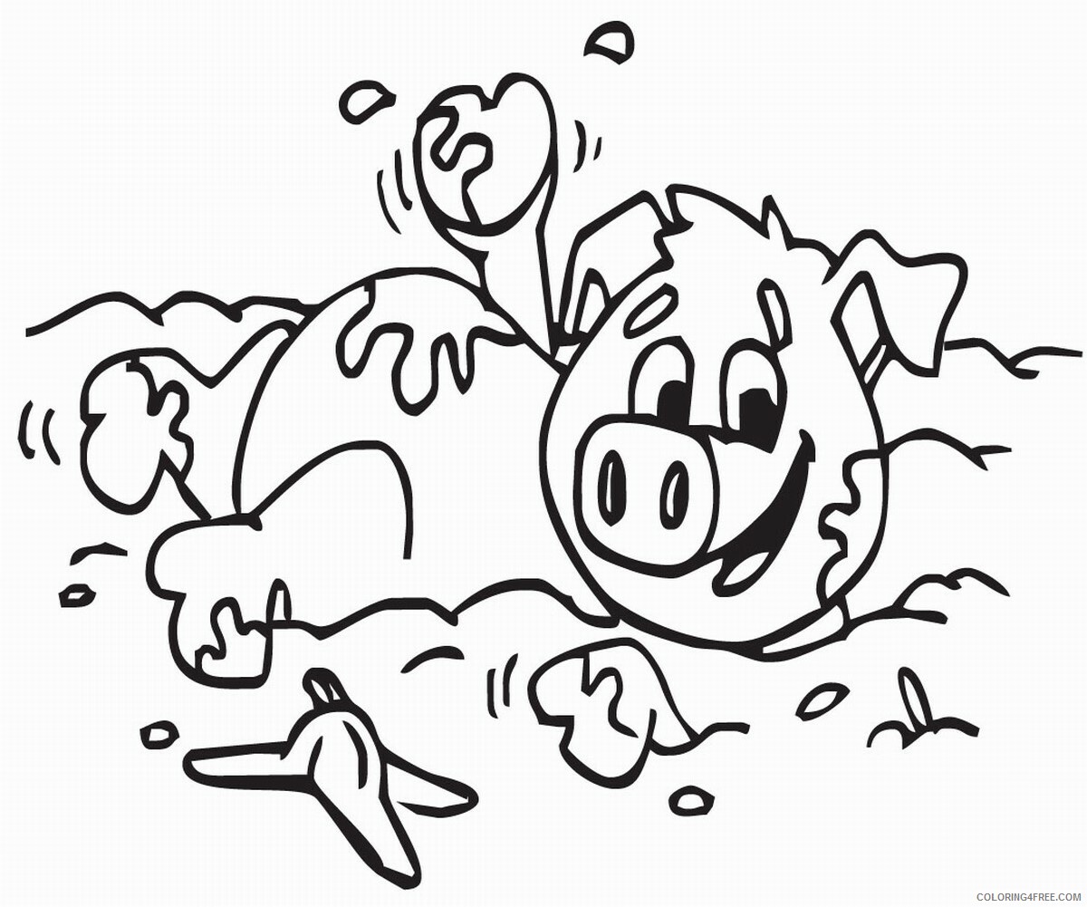 Pig Coloring Pages Animal Printable Sheets pig_cl_18 2021 3894 Coloring4free