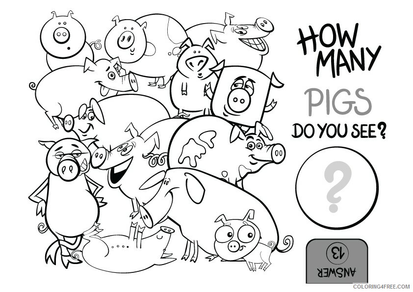 Pig Coloring Sheets Animal Coloring Pages Printable 2021 3250 Coloring4free