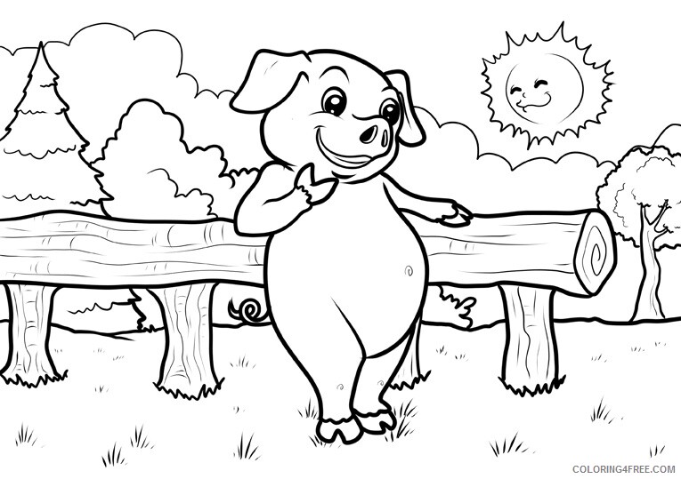Pig Coloring Sheets Animal Coloring Pages Printable 2021 3283 Coloring4free