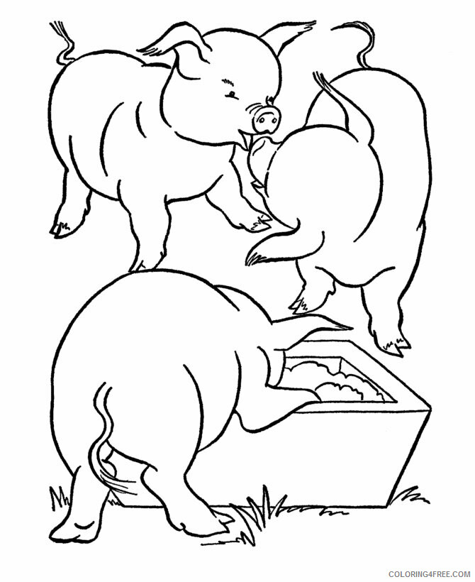 Pig Coloring Sheets Animal Coloring Pages Printable 2021 3301 Coloring4free