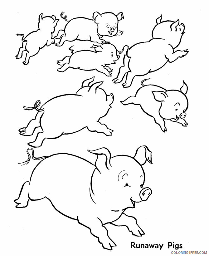 Pig Coloring Sheets Animal Coloring Pages Printable 2021 3303 Coloring4free