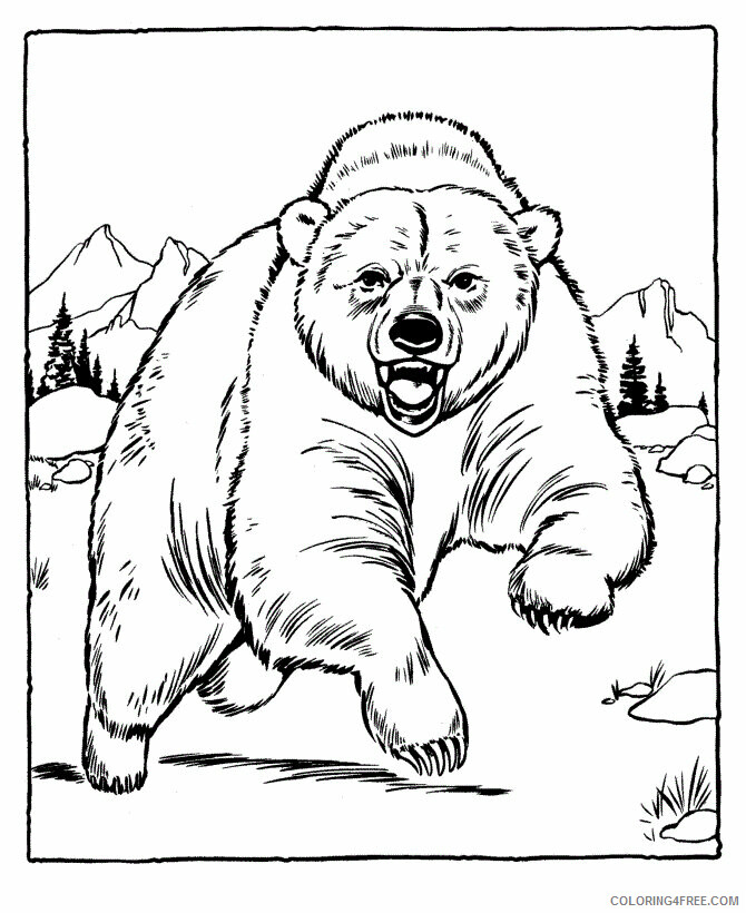 Polar Bear Coloring Pages Animal Printable Sheets Polar Bear 2021 3969 Coloring4free