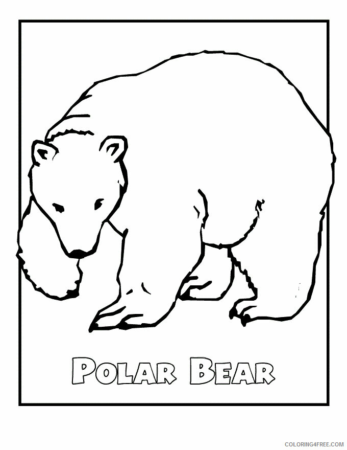 Polar Bear Coloring Pages Animal Printable Sheets Polar Bear 2021 3982 Coloring4free
