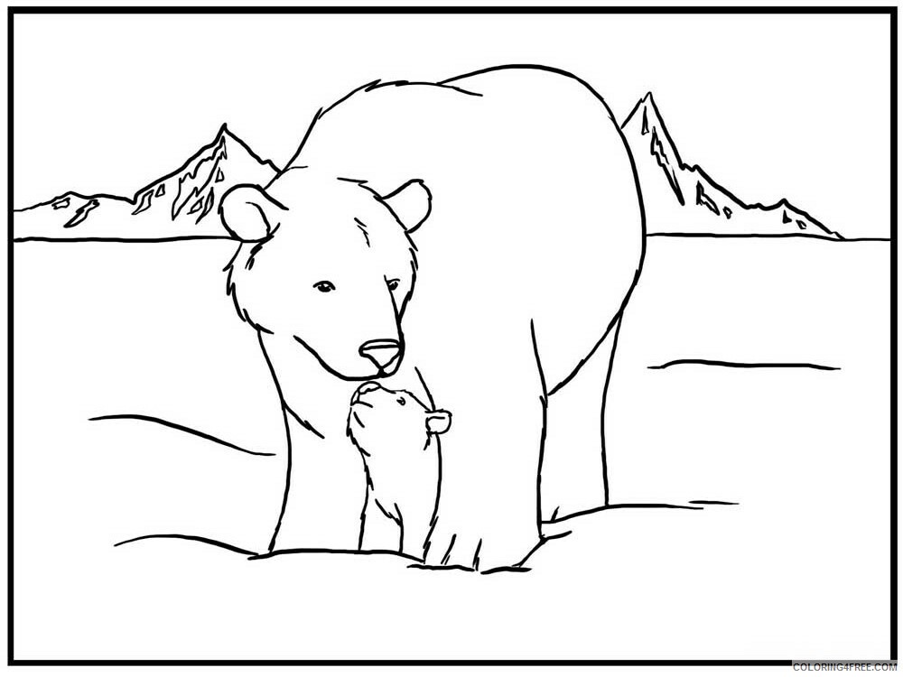 Polar Bear Coloring Pages Animal Printable Sheets Polar Bear 9 2021 3974 Coloring4free