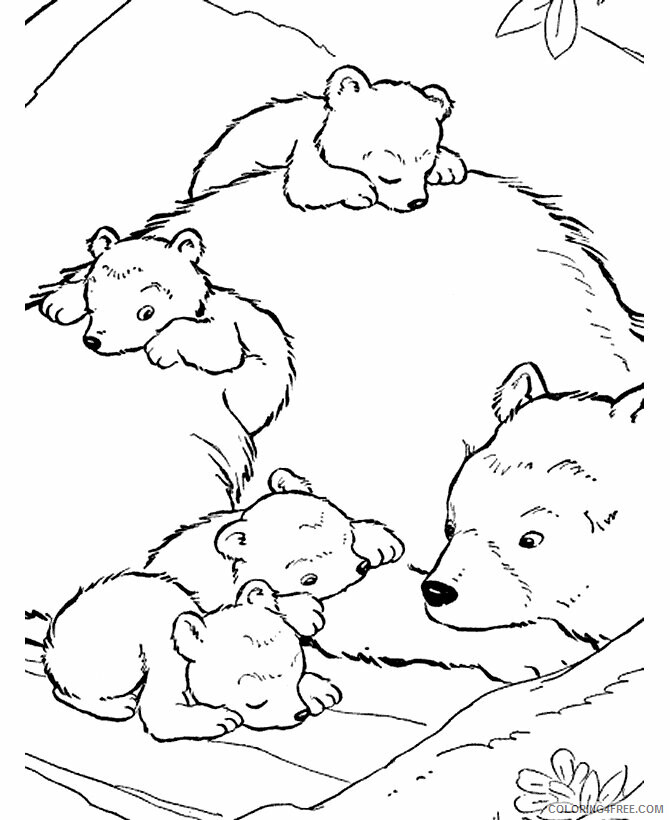 Polar Bear Coloring Pages Animal Printable Sheets Polar Bear For Kids 2021 3975 Coloring4free