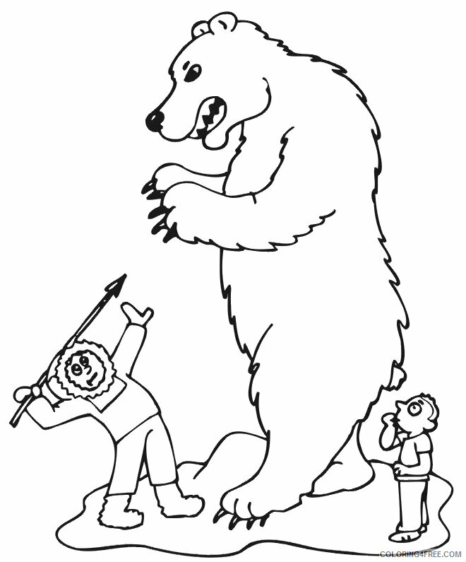 Polar Bear Coloring Pages Animal Printable Sheets Polar Bear For Kids1 2021 3976 Coloring4free