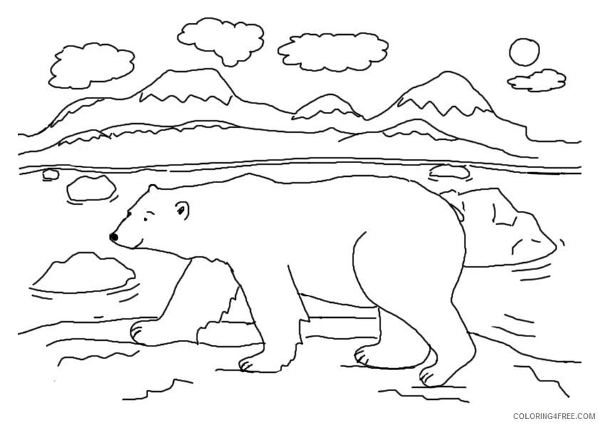 Polar Bear Coloring Pages Animal Printable Sheets Polar Bear Photos 2021 3979 Coloring4free