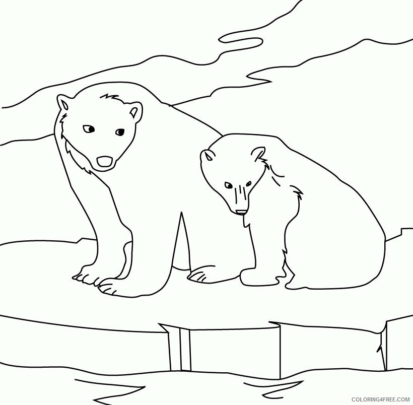 Polar Bear Coloring Sheets Animal Coloring Pages Printable 2021 3349 Coloring4free