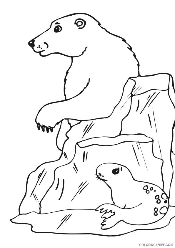 Polar Bear Coloring Sheets Animal Coloring Pages Printable 2021 3401 Coloring4free