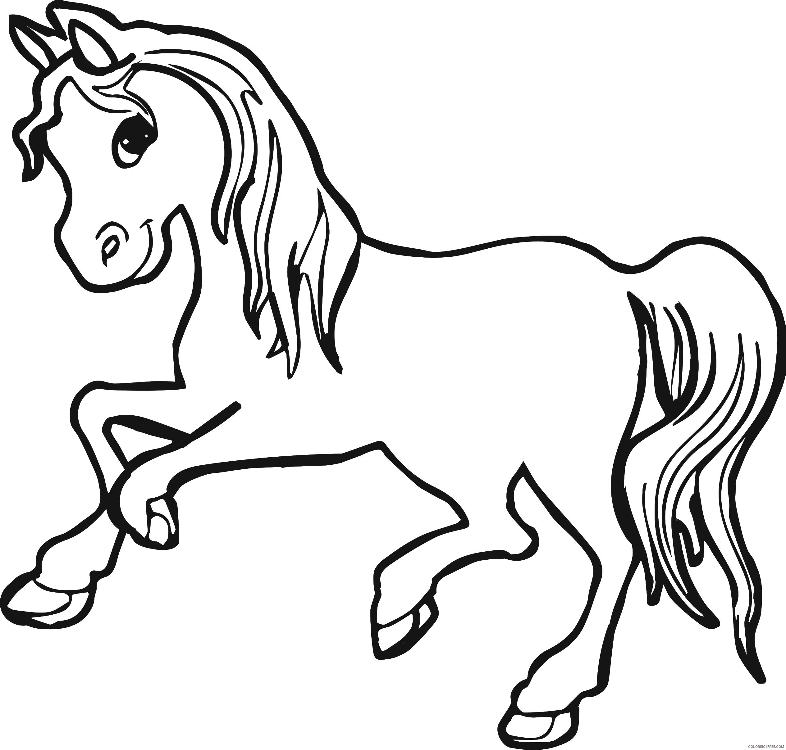 Pony Coloring Pages Animal Printable Sheets Adorable Pony 2021 3983 Coloring4free