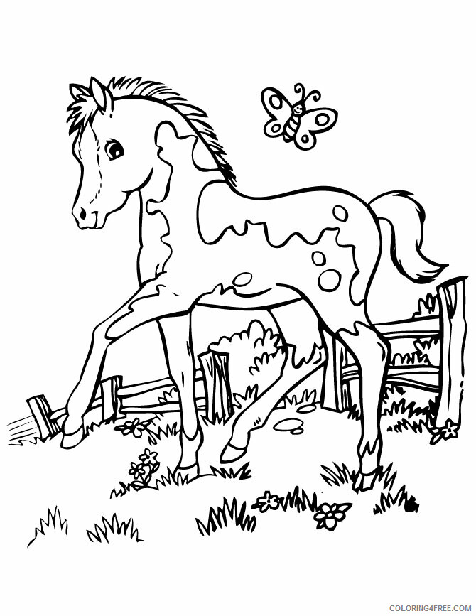 Pony Coloring Pages Animal Printable Sheets Cute Pony Free 2021 3985 Coloring4free