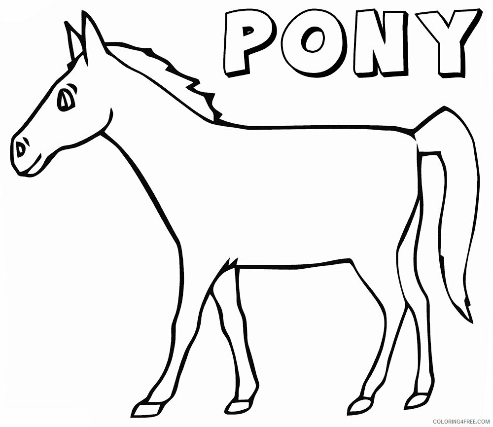 Pony Coloring Pages Animal Printable Sheets Pony 2021 3992 Coloring4free