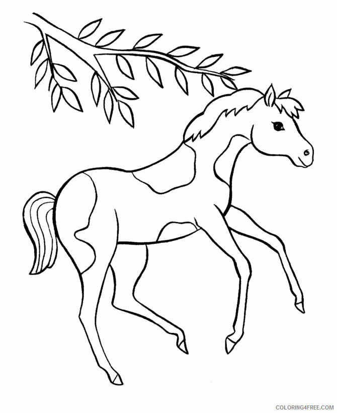 Pony Coloring Pages Animal Printable Sheets Spotted Pony 2021 4006 Coloring4free