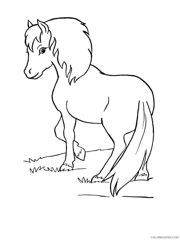 Pony Coloring Pages Animal Printable Sheets pony 1 2021 3994 Coloring4free