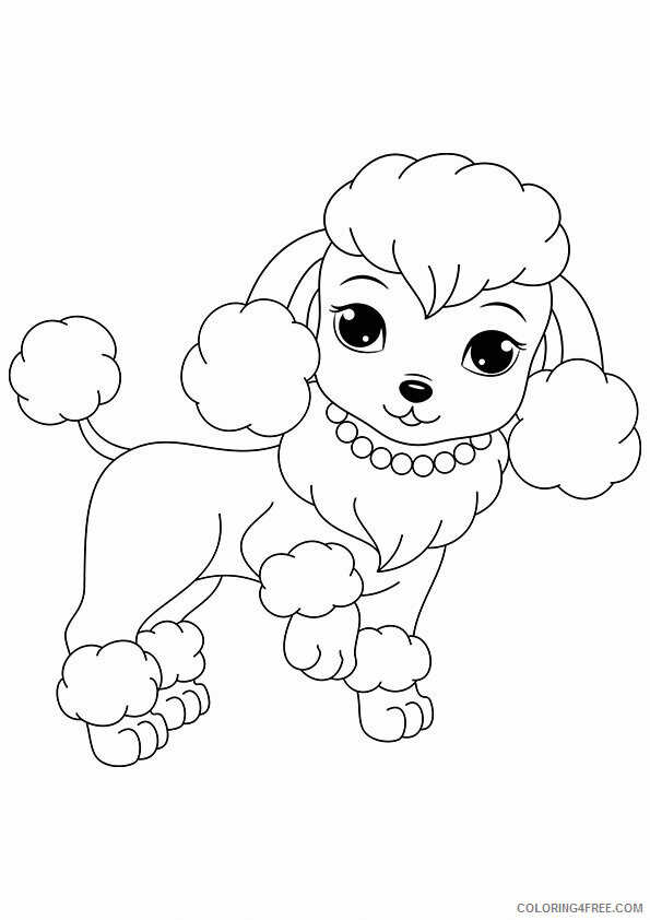 Poodle Coloring Pages Animal Printable Sheets Cute Poodle 2021 4008 Coloring4free