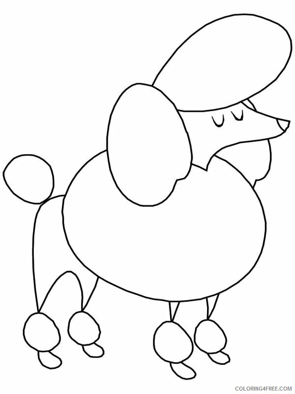 Poodle Coloring Pages Animal Printable Sheets Easy Poodle 2021 4009 Coloring4free