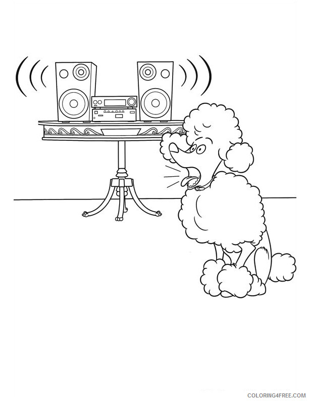 Poodle Coloring Pages Animal Printable Sheets Leonard Poodle Headbanging 2021 Coloring4free