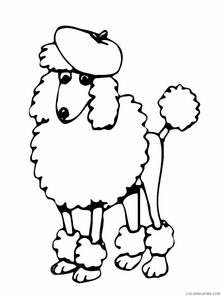 Poodle Coloring Pages Animal Printable Sheets Poodle 10 2021 4015 Coloring4free
