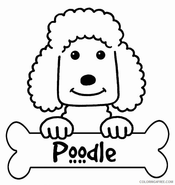 Poodle Coloring Pages Animal Printable Sheets Poodle 2021 4021 Coloring4free