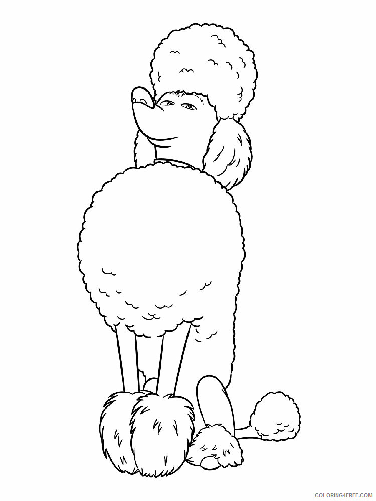Poodle Coloring Pages Animal Printable Sheets Poodle 4 2021 4016 Coloring4free