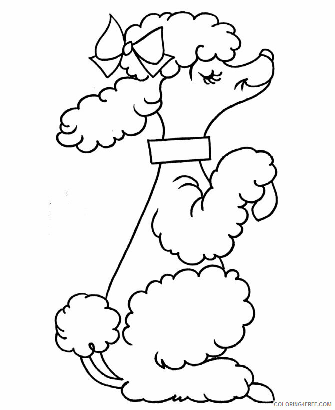 Poodle Coloring Pages Animal Printable Sheets Poodle Begging 2021 4013 Coloring4free