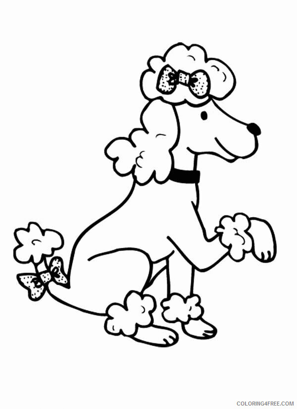 Poodle Coloring Pages Animal Printable Sheets Poodle Paw 2021 4020 Coloring4free
