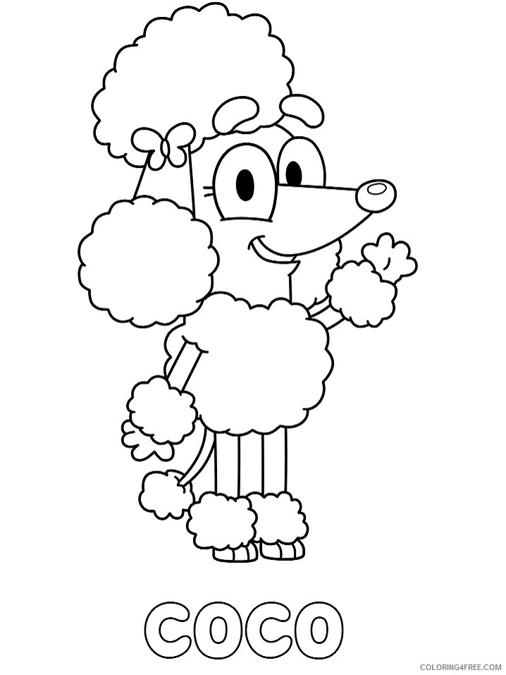 Poodle Coloring Pages Animal Printable Sheets poodle coco 2021 4014 Coloring4free