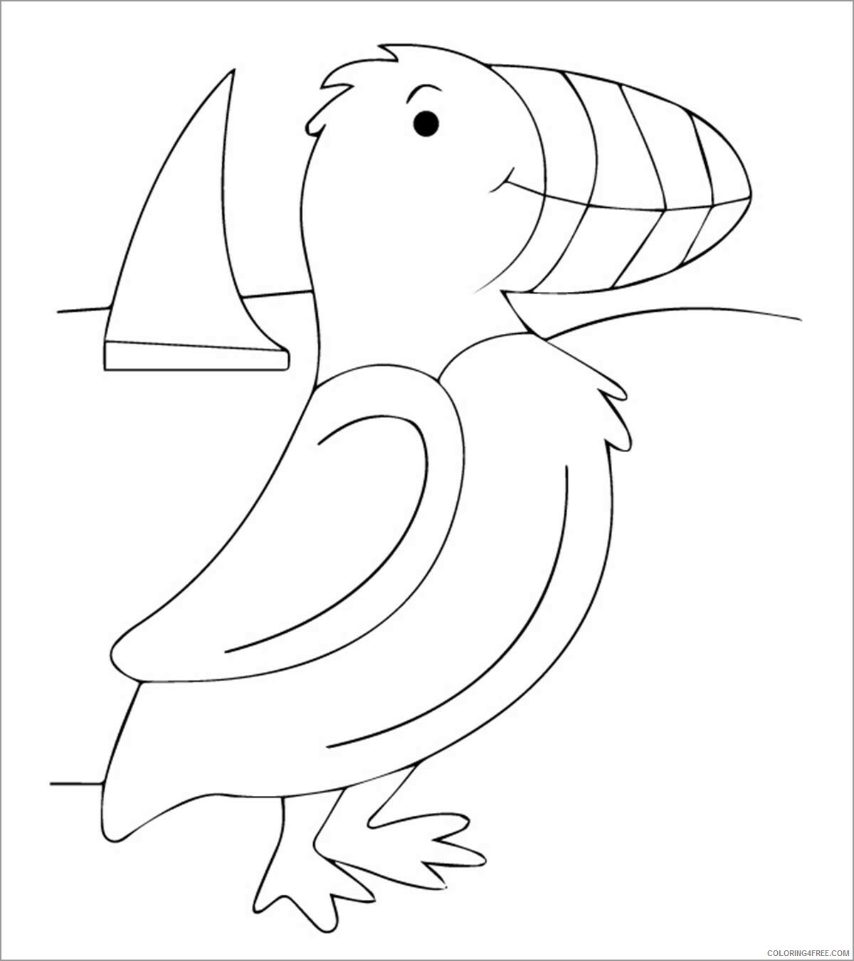 Puffins Coloring Pages Animal Printable Sheets puffins for kids 2021 4039 Coloring4free
