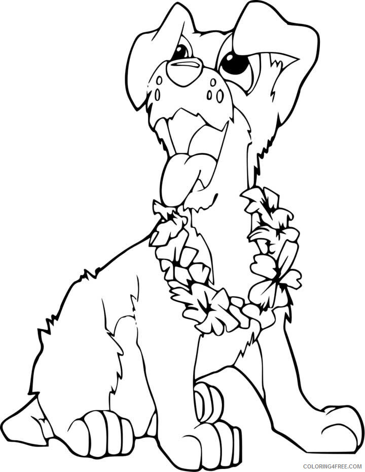 Puppy Coloring Pages Animal Printable Sheets Adorable Puppy 2021 4062 Coloring4free