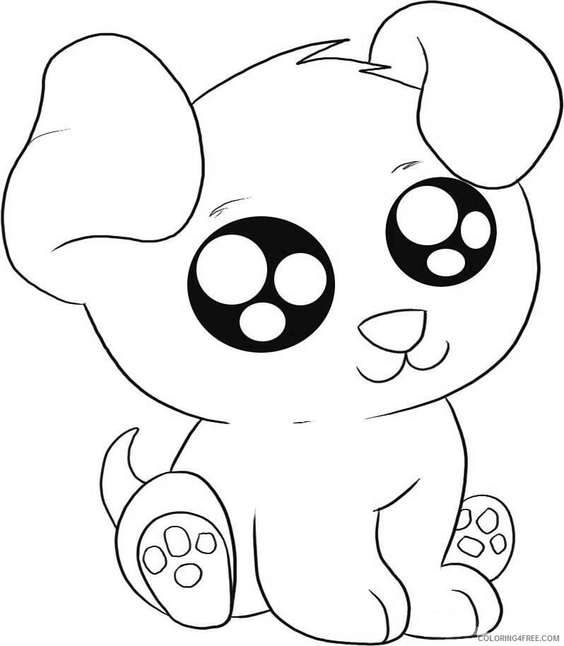 Puppy Coloring Pages Animal Printable Sheets Big eyed Puppy 2021 4064 Coloring4free