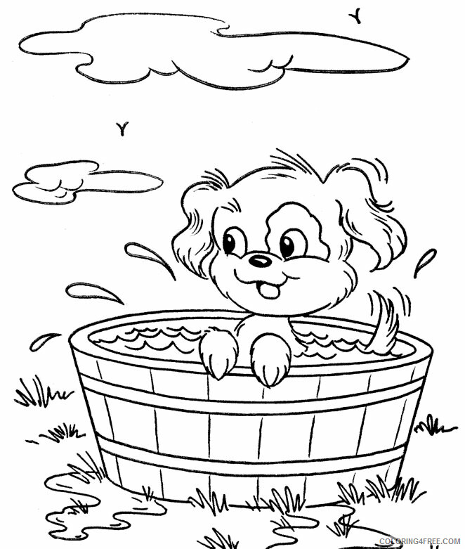 Puppy Coloring Pages Animal Printable Sheets Cute Puppy1 2021 4071 Coloring4free