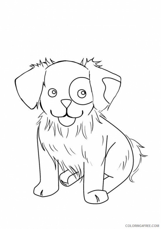 Puppy Coloring Pages Animal Printable Sheets Free Cute Puppy 2021 4078 Coloring4free