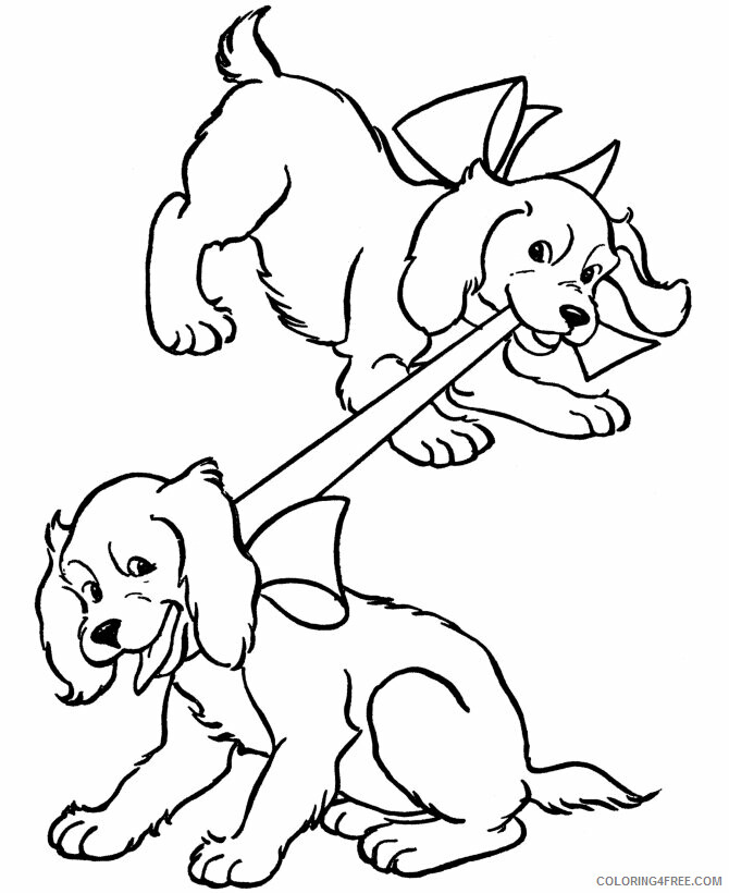 Puppy Coloring Pages Animal Printable Sheets Fun Puppy 2021 4082 Coloring4free