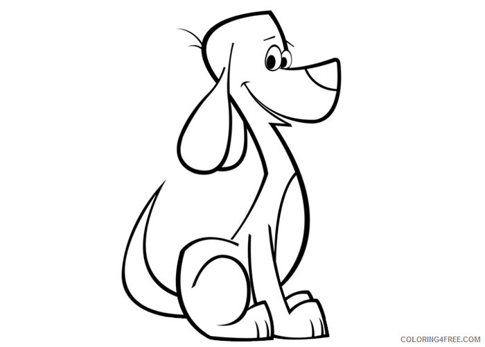 Puppy Coloring Pages Animal Printable Sheets Happy puppy 2021 4083 Coloring4free