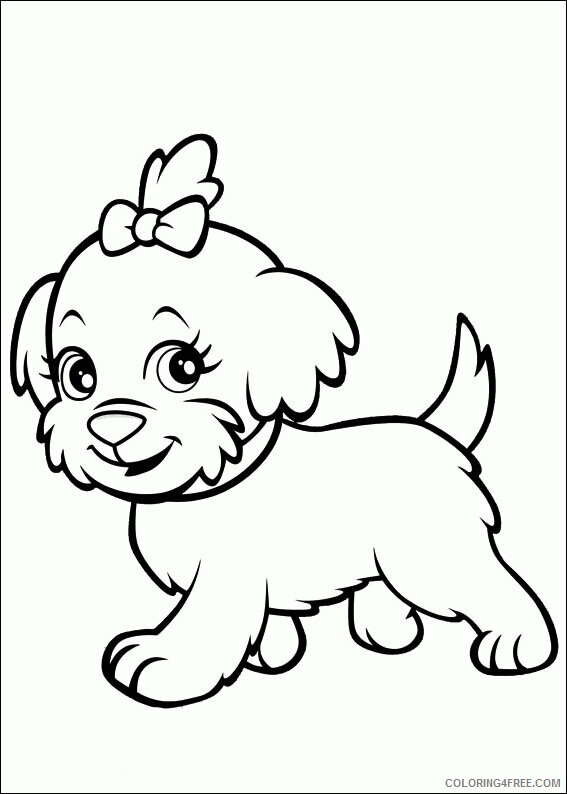 Puppy Coloring Pages Animal Printable Sheets Puppy Cute Pet 2021 4112 Coloring4free