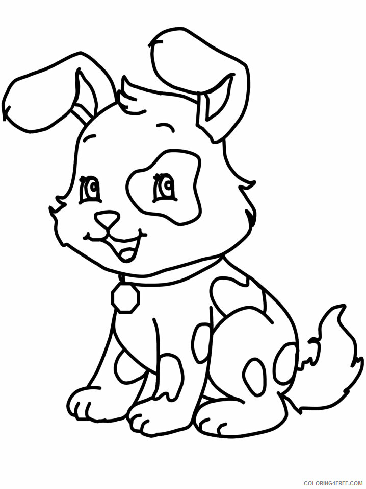 Puppy Coloring Pages Animal Printable Sheets Spotted Puppy 2021 4119 Coloring4free