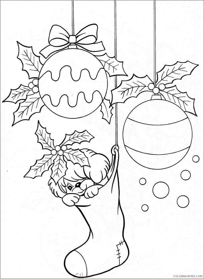 Puppy Coloring Pages Animal Printable Sheets christmas puppy 2021 4066 Coloring4free