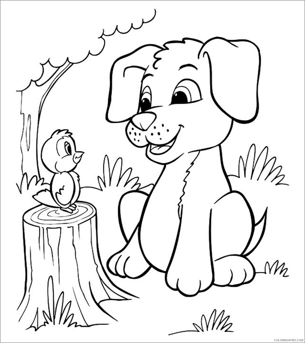 Puppy Coloring Pages Animal Printable Sheets labrador puppy 2021 4085 Coloring4free
