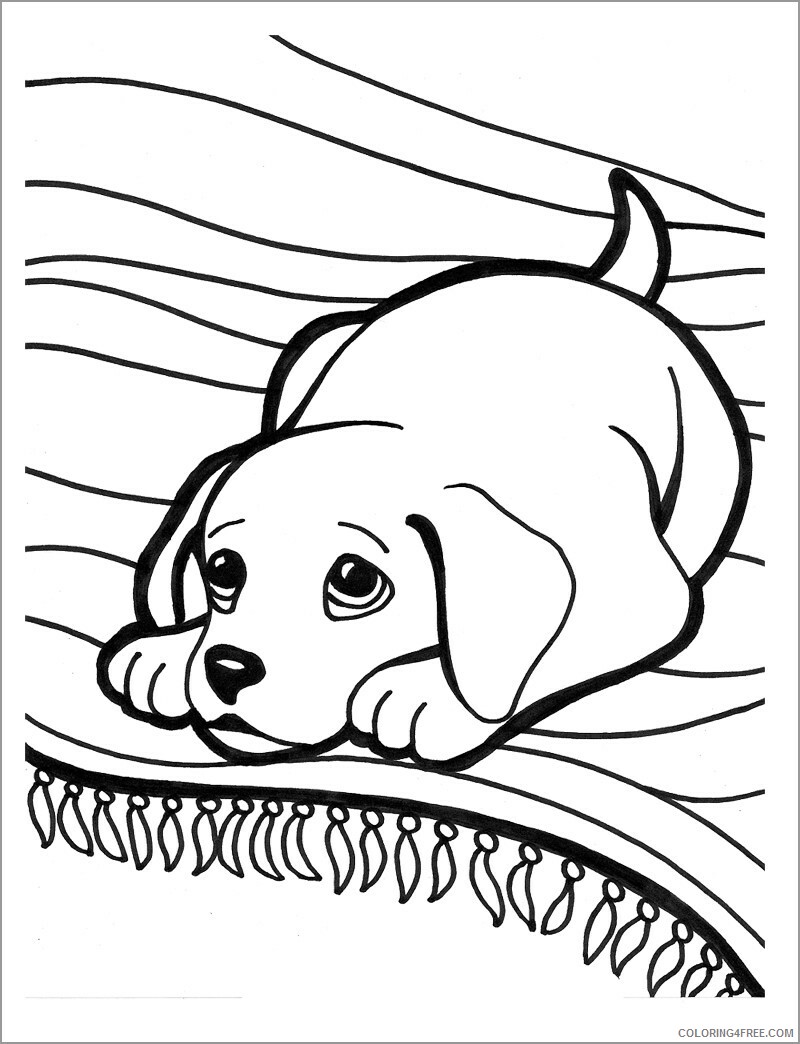 Puppy Coloring Pages Animal Printable Sheets printable puppy 2021 4089 Coloring4free