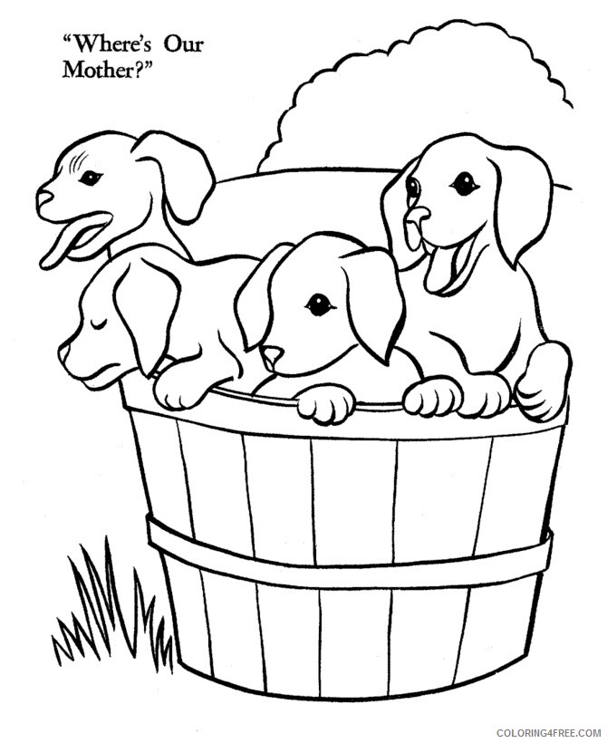 Puppy Coloring Sheets Animal Coloring Pages Printable 2021 3497 Coloring4free
