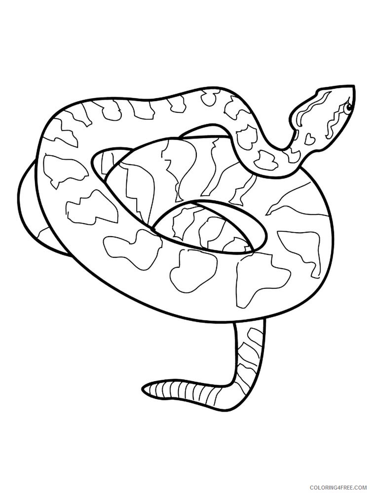 Python Coloring Pages Animal Printable Sheets python 4 2021 4127 Coloring4free