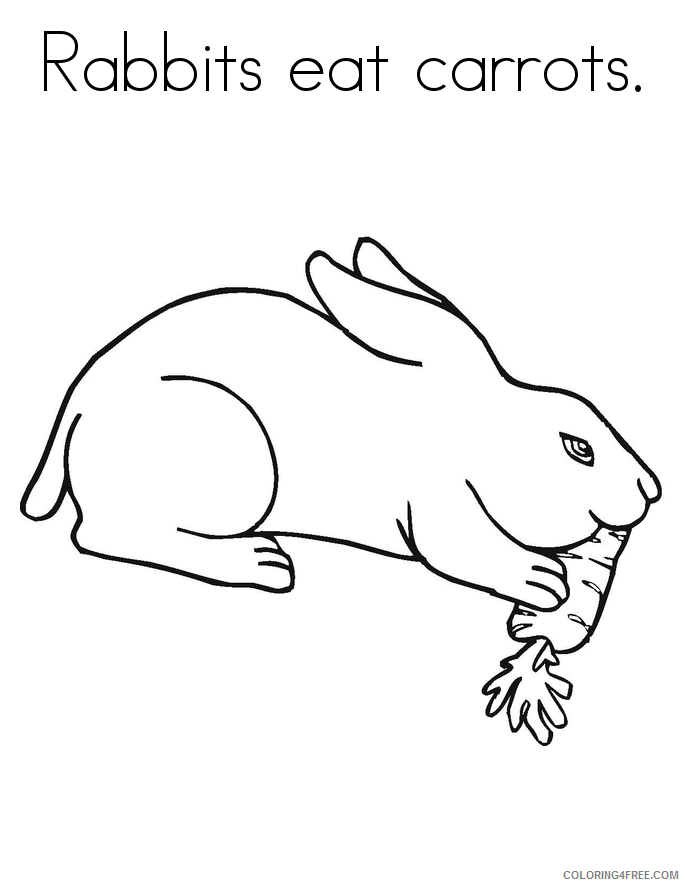Rabbit Coloring Pages Animal Printable Sheets Cute Rabbit 2021 4152 Coloring4free