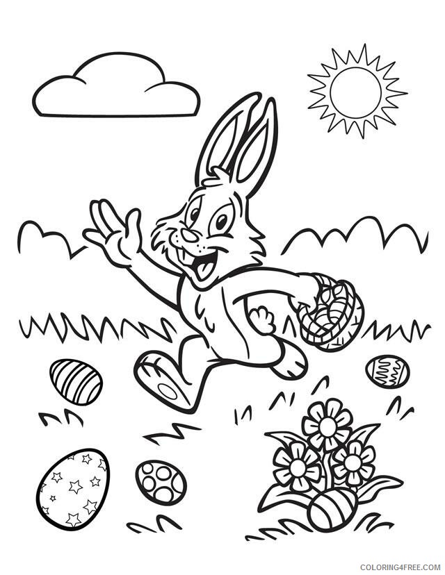 Rabbit Coloring Pages Animal Printable Sheets Easter Rabbit 2021 4160 Coloring4free