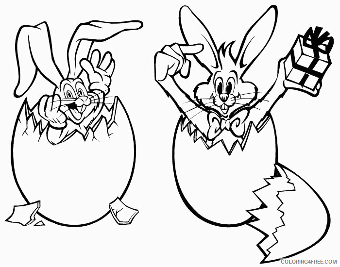 Rabbit Coloring Pages Animal Printable Sheets Easter Rabbit Sheets 2021 4159 Coloring4free