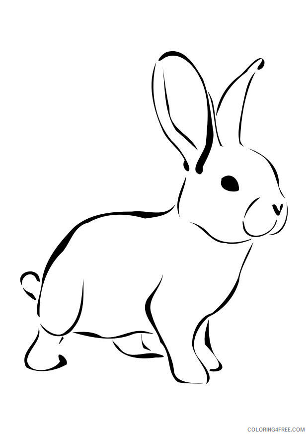 Rabbit Coloring Pages Animal Printable Sheets Rabbits 2021 4150 Coloring4free